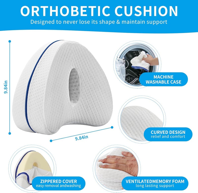 Vertdens Leg Pillow, Knee Pillow for Side Sleepers, Leg Pillows for Sleeping, Knee Cushion for Sleeping,Suitable for Relieving Leg, Back, Knee Pain - Image 5
